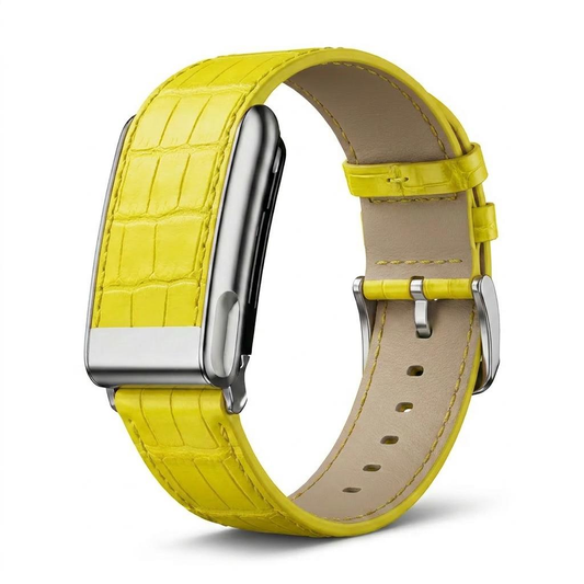 Crocodile Grain Strap — Yellow